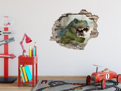 Samolepka na zeď - Samolepka 3D Dinosaurus