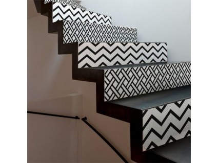 Samolepky na schody - Retro vzory
