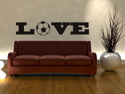 Samolepky na stěny - Fotbalová láska