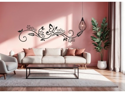 Dekorace na zeď - Tribal s motýlem