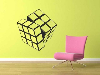Samolepky na zeď - Rubikova kostka