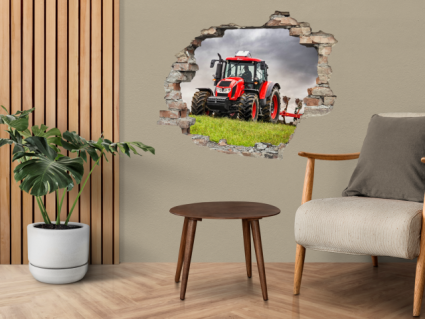 Samolepka na zeď - Samolepka 3D Traktor