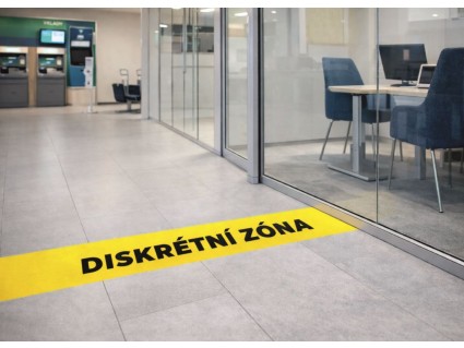Bezpečnostní samolepka na podlahu - Diskrétní zóna