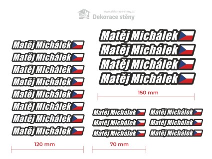 Samolepky se jménem - Sportovci
