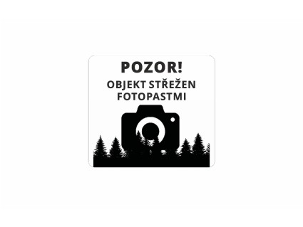 Samolepka - Střeženo fotopastmi