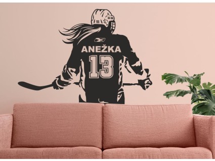 Samolepky na zeď - Hokejistka