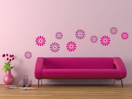 Dekorace na stěnu - Květy