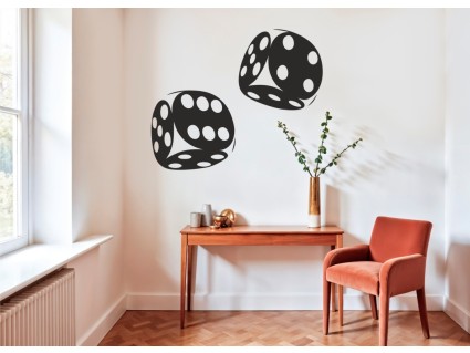 Samolepka na zeď - Hrací kostky