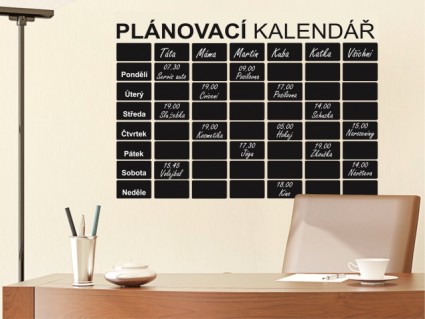Samolepicí tabule - Plánovací kalendář