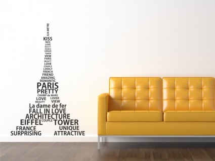 Dekorace na stěny - Eiffelovka