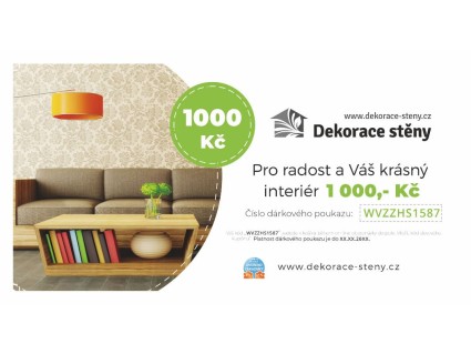 Dárkový poukaz na samolepky v hodnotě 1000,- Kč