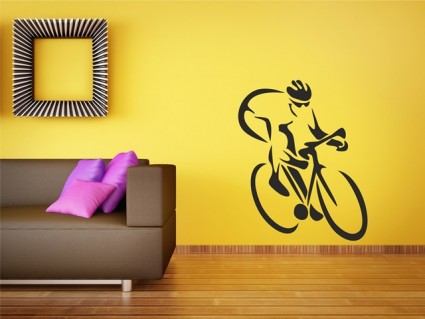 Dekorace na stěnu - Cyklista