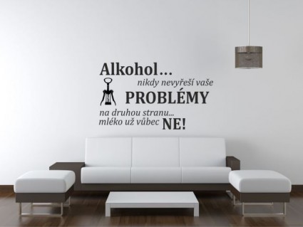 Dekorace na zeď - Citát alkohol