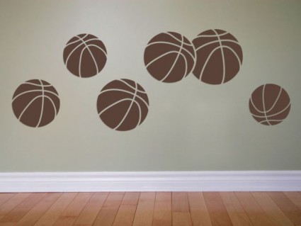 Samolepky na zeď - Basketbal míče
