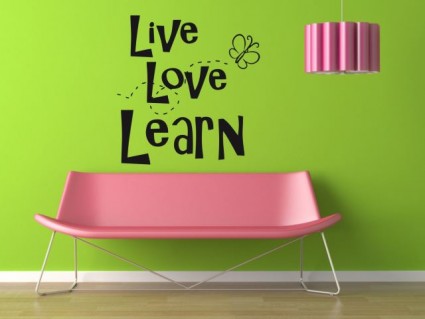 Samolepky na stěnu - Live, Love, Learn