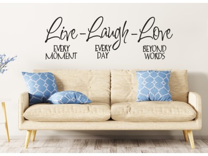 Dekorace na stěnu - Citát Live, laugh, love