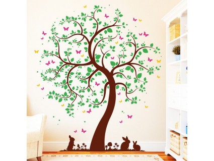 Dekorace na zeď - Barevný strom