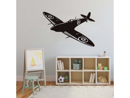 Samolepky na stěnu - Letadlo Spitfire