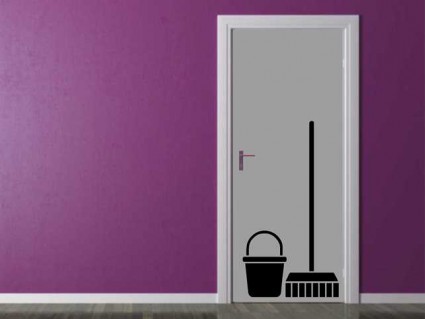 Samolepky na dveře - Úklidová místnost