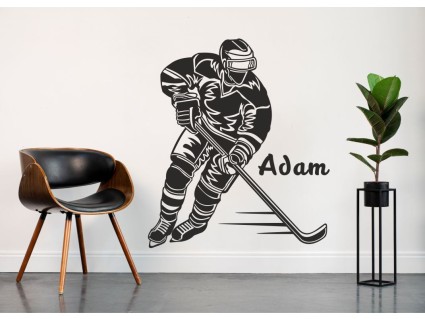 Samolepicí dekorace - Hokejista