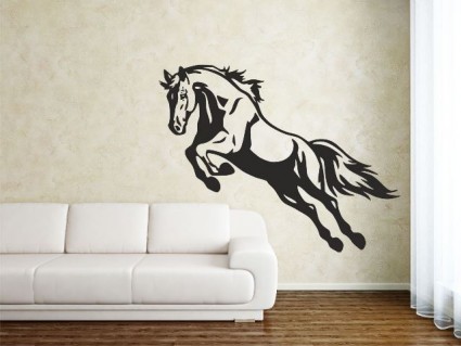 Samolepky na stěnu - Silueta koně