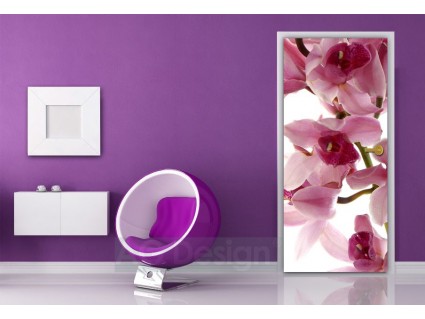 Fototapety na dveře - Vínová orchidej